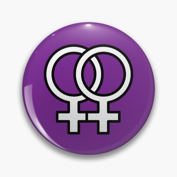 Item preview, Double Venus Purple Retro-Style Lesbian Pride Symbol designed and sold by Sophie’s Tees.