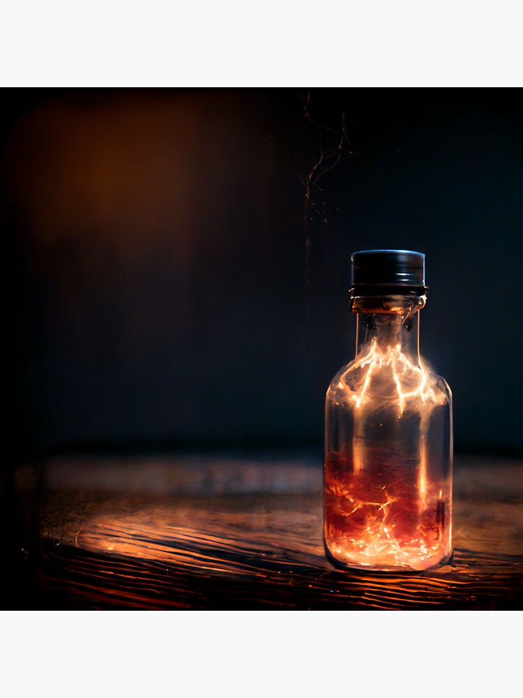 "Lightning in a bottle" Sticker for Sale by SubjectAi Redbubble