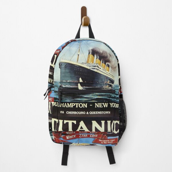 TITANIC POSTER WHITE STAR LINE ORIGINAL FROM 1912 Backpack