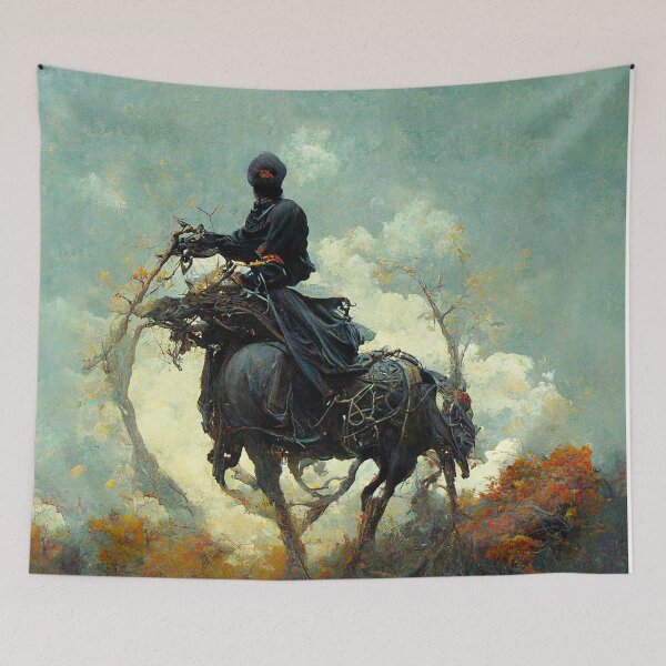 Item preview, Arabian Rider Steppe Rotten Horse, Dali Abstract Art designed and sold by SalogwynLifeArt.
