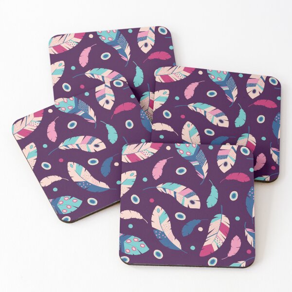 Item preview, colorful ornate feathers pattern designed and sold by Olyanazh.