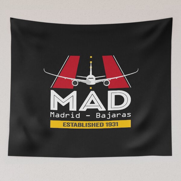 Item preview, MAD Madrid Airport Spain - Plane Design designed and sold by FouDeeziner.