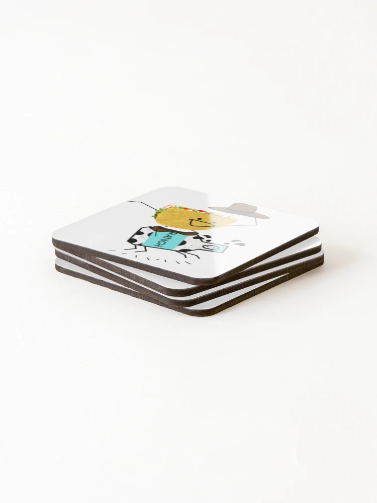Thumbnail 4 of 5, Coasters (Set of 4), Timmy Riding Ranch Cow designed and sold by CalSolDesigns.