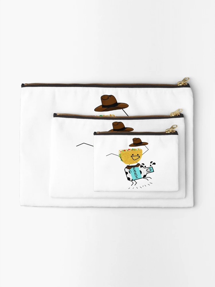 Thumbnail 2 of 4, Zipper Pouch, Timmy Riding Ranch Cow designed and sold by CalSolDesigns.