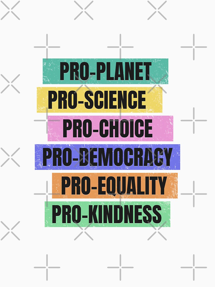 Thumbnail 7 of 7, Classic T-Shirt, Pro-Planet, Pro-Science, Pro-Democracy designed and sold by jitterfly.