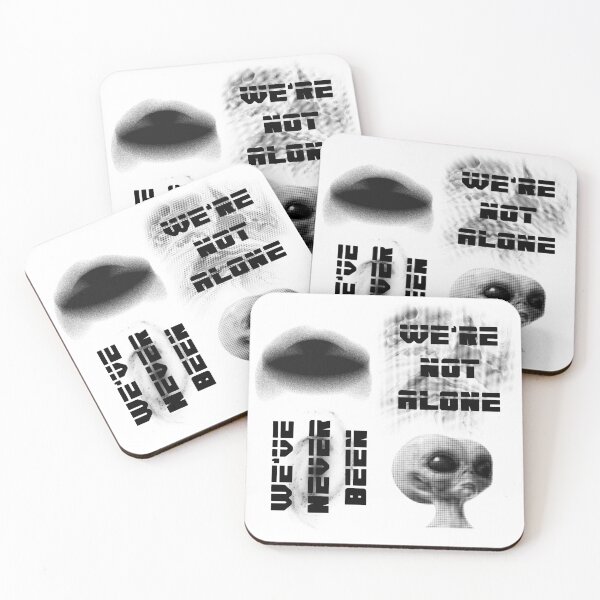 Item preview, We're not alone b/w design extraterrestrial designed and sold by kayadmu.