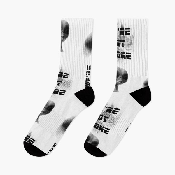 Item preview, We're not alone b/w design extraterrestrial designed and sold by kayadmu.
