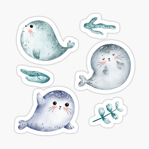 Item preview, Seal underwater nursery pattern, kids room decor designed and sold by portrait4you.