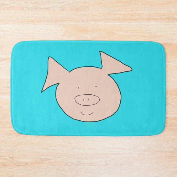 Item preview, Happy Cute Pig Face, Blue. Smile designed and sold by PiggingJapan.