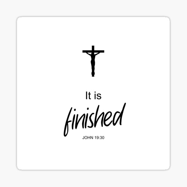 Artikel-Vorschau von Es ist vollbracht – Johannes 19:30, designt und verkauft von aheartforgod.