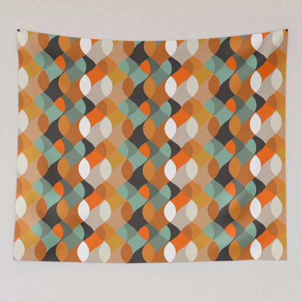 Item preview, 70s groovy retro vintage pattern designed and sold by PG Illustration.