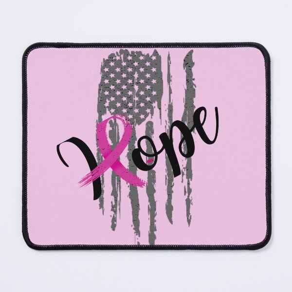 Item preview, Hope Pink Ribbon Cancer USA Flag Fighter Stronger Breast Cancer Awareness designed and sold by CarantinedChaos.