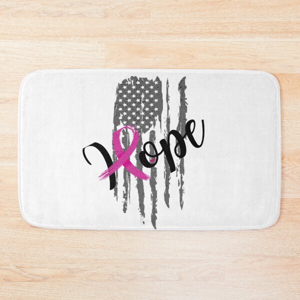 Item preview, Hope Pink Ribbon Cancer USA Flag Fighter Stronger Breast Cancer Awareness designed and sold by CarantinedChaos.