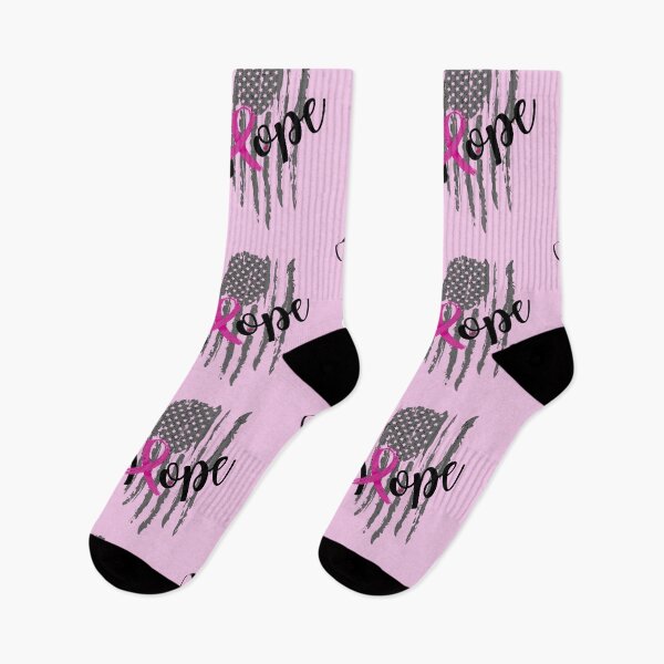 Item preview, Hope Pink Ribbon Cancer USA Flag Fighter Stronger Breast Cancer Awareness designed and sold by CarantinedChaos.