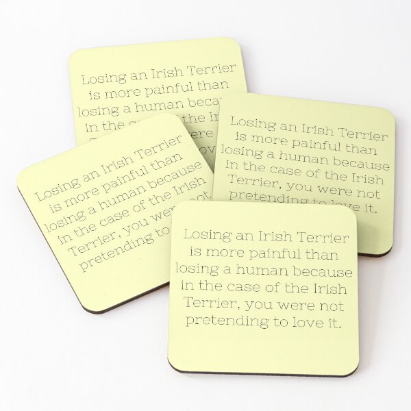 Item preview, Irish Terrier quote  designed and sold by Hallamalla.