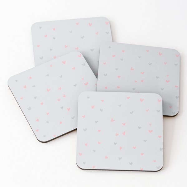 Item preview, Small pink and gray heart white a light gray background  designed and sold by DArtDByMariam.