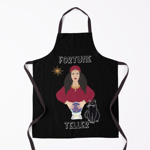 Item preview, Fortune Teller with Crystal Ball and Black Cat designed and sold by ColorfulMystic.