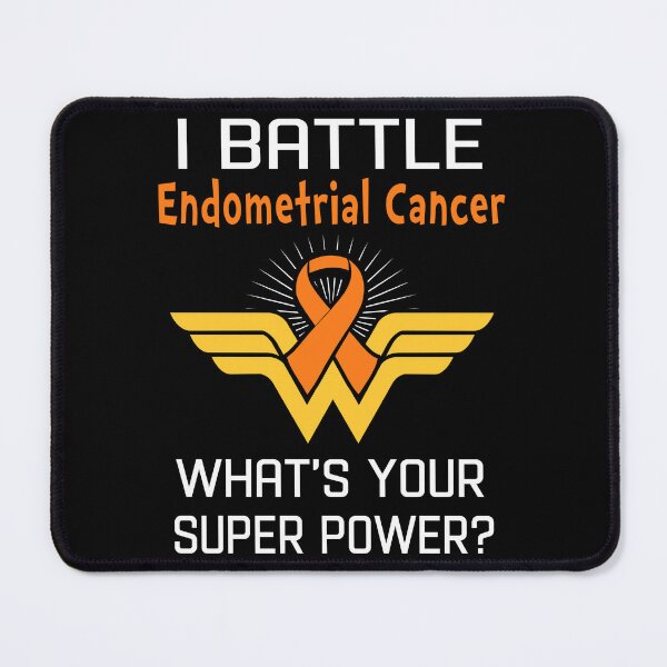 Item preview, I Battle Endometrial Cancer What's Your Super Power Support Endometrial Cancer Warrior Gifts designed and sold by Sabfit.