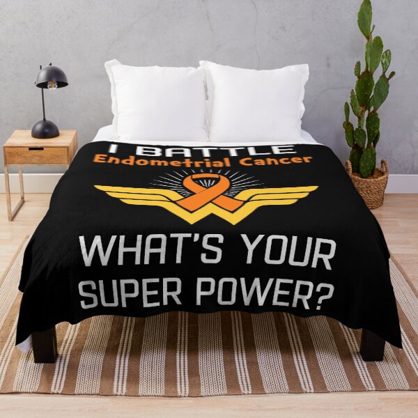 Item preview, I Battle Endometrial Cancer What's Your Super Power Support Endometrial Cancer Warrior Gifts  designed and sold by Sabfit.