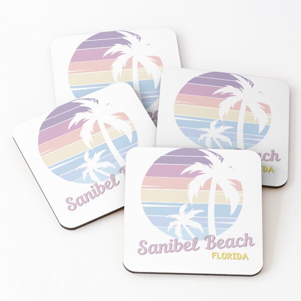 Item preview,  Sanibel Beach- Vintage Tropical Sunset - Florida -Bioluminescent Beach designed and sold by Sun Sand & Sea Art.