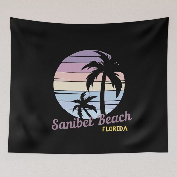 Item preview,  Sanibel Beach- Vintage Tropical Sunset - Florida -Bioluminescent Beach designed and sold by Sun Sand & Sea Art.