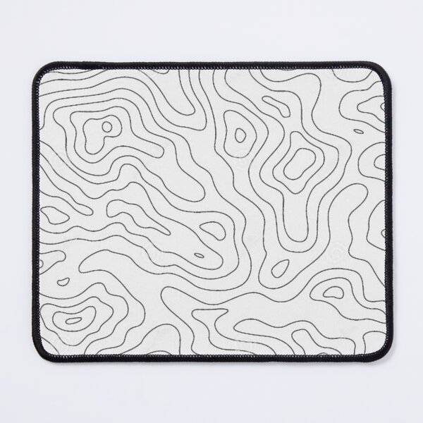 Aperçu de l'œuvre motif topographique lisse - noir et blanc - dessin au trait créée et vendue par Ugly Bugs.