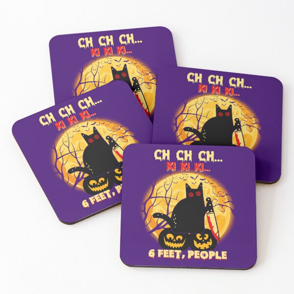 Item preview, Black Cat Halloween Six Feet People designed and sold by WoodburyLake.