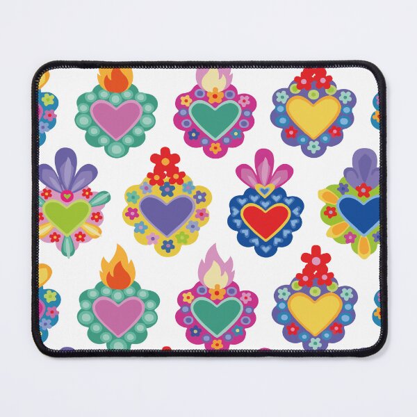 Item preview, Mexican colorful cute sacred heart adorable folk art kawaii dopamine dressing design designed and sold by T-Mex.