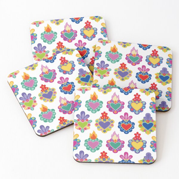 Item preview, Mexican colorful cute sacred heart adorable folk art kawaii dopamine dressing design designed and sold by T-Mex.