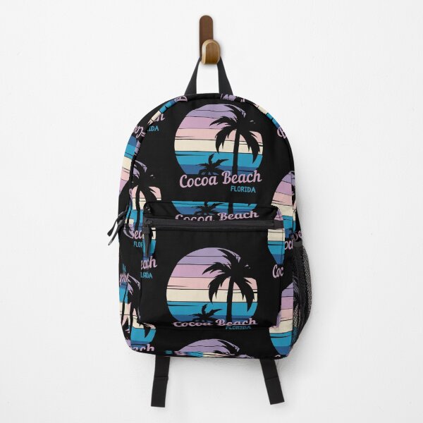 Item preview, Cocoa Beach - Vintage Tropical Sunset - Florida -Bioluminescent Beach designed and sold by Sun Sand & Sea Art.