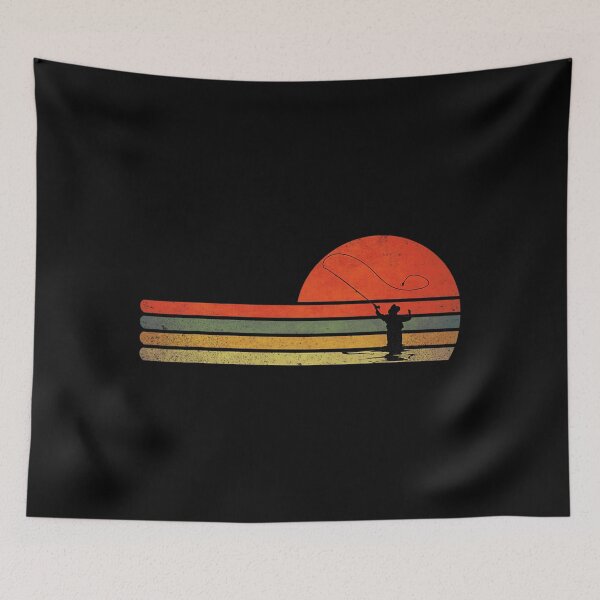 Item preview, pesca con mosca vintage retro, amante de la pesca con mosca designed and sold by smoothcricketer.