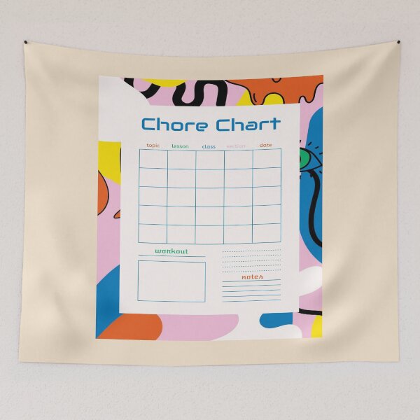 Item preview, chore chart designed and sold by TheBestArt2022.