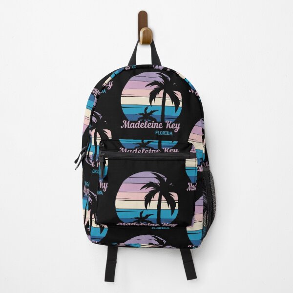 Item preview, Madeleine Key - Vintage Tropical Sunset - Florida -Bioluminescent Beach designed and sold by Sun Sand & Sea Art.
