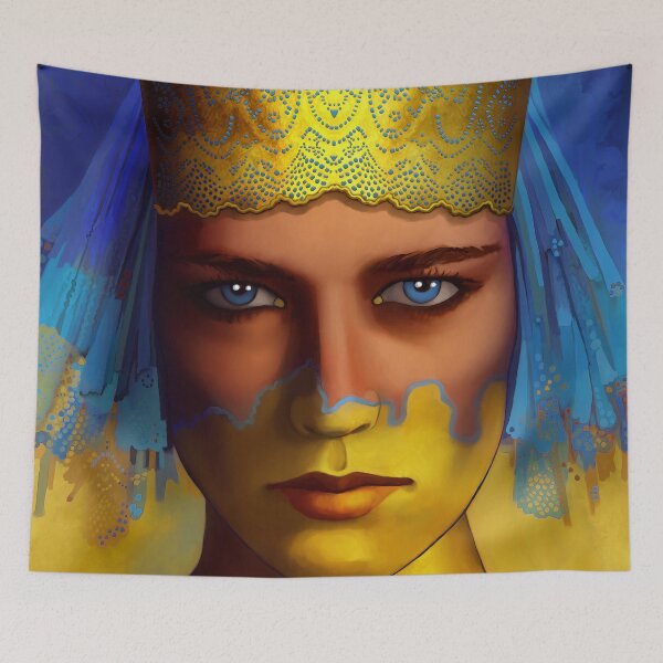 Item preview, Beautiful woman portrait with gold crown designed and sold by Svitac.