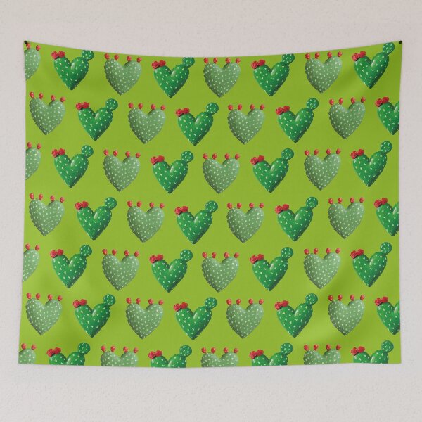 Item preview, Cactus heart nopal adorable prickly pear mexican modern pattern designed and sold by T-Mex.