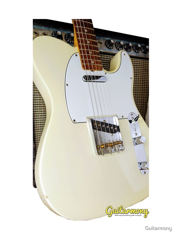 Thumbnail 4 of 4, Metal Print, Copy of Vintage Telecaster Pencil Portrait White designed and sold by Guitarmony.