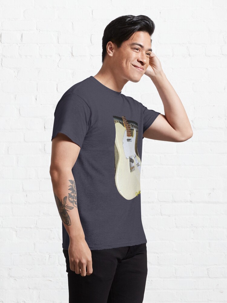 Thumbnail 5 of 7, Classic T-Shirt, Copy of Vintage Telecaster Pencil Portrait White designed and sold by Guitarmony.