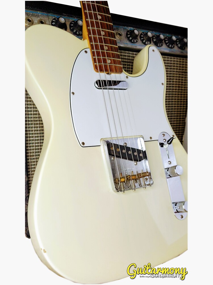 Copy of Vintage Telecaster Pencil Portrait White by Guitarmony