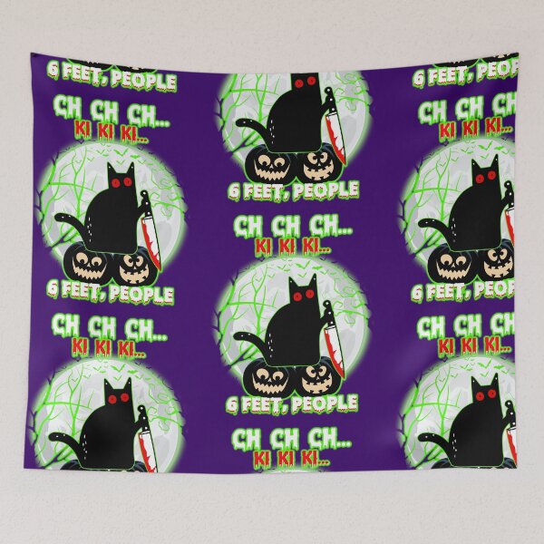 Item preview, Black Cat Halloween Six Feet People designed and sold by WoodburyLake.