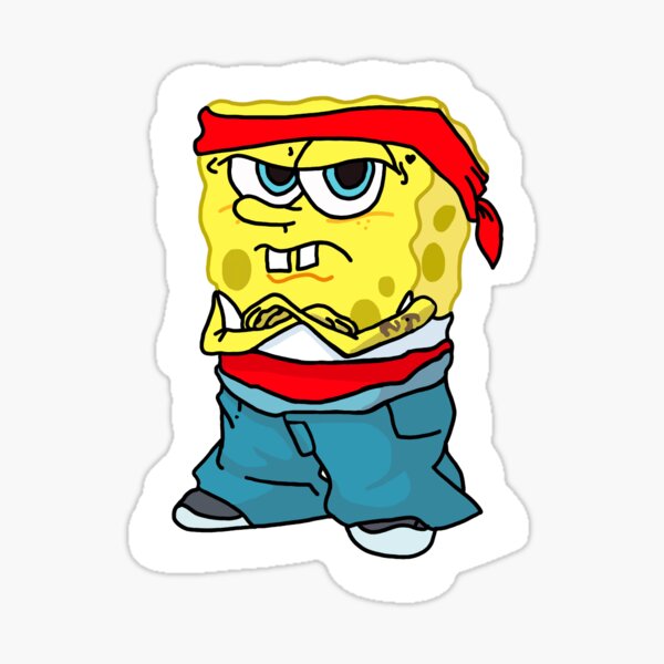 "Gangster SpongeBob" Sticker for Sale by 222Stickers | Redbubble