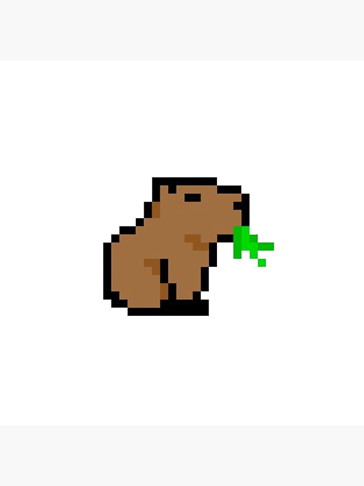 Capybara Pixel Art Sticker for Sale by michelles2321