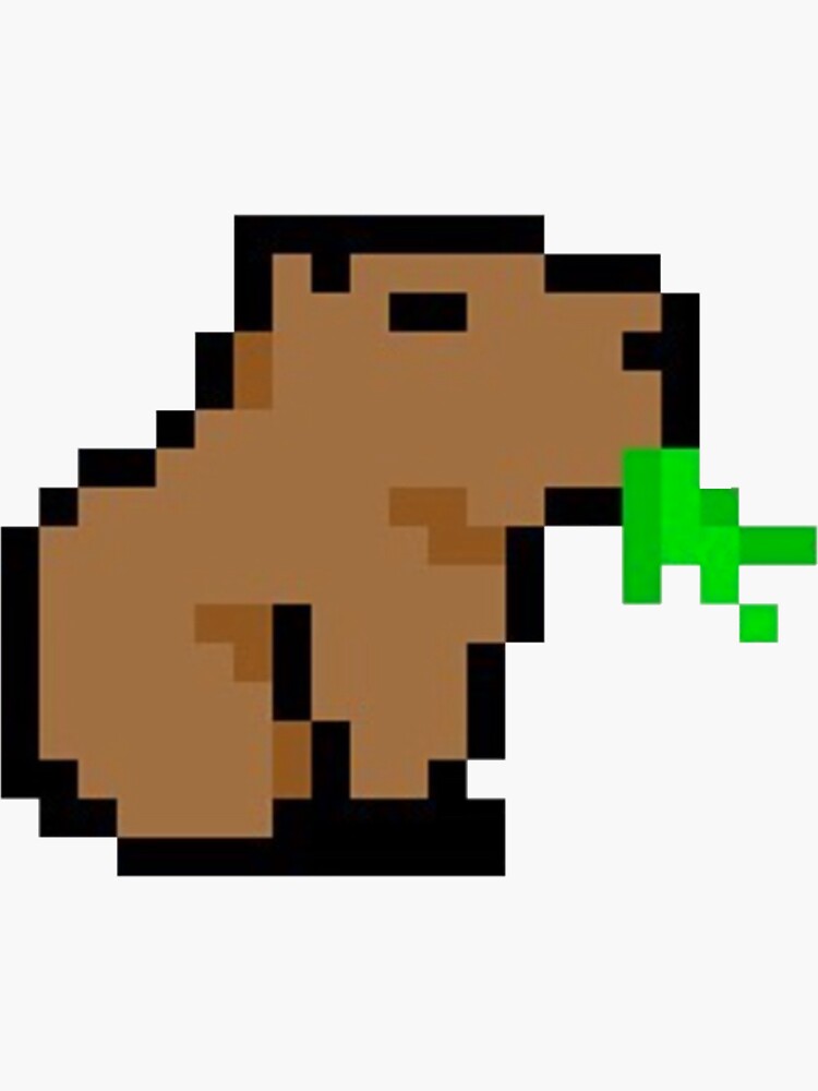 "Capybara Pixel Art" Sticker for Sale by michelles2321 | Redbubble