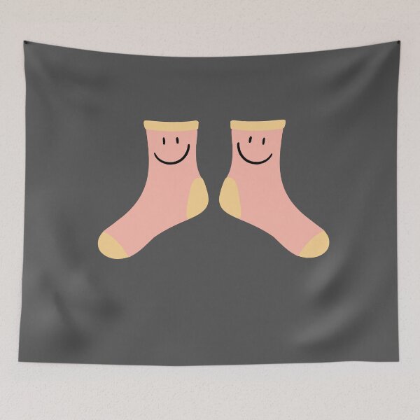 Artikelvorschau, Smiley-Gesicht-Pastell-Socken entworfen und verkauft von Pink Ribbon.