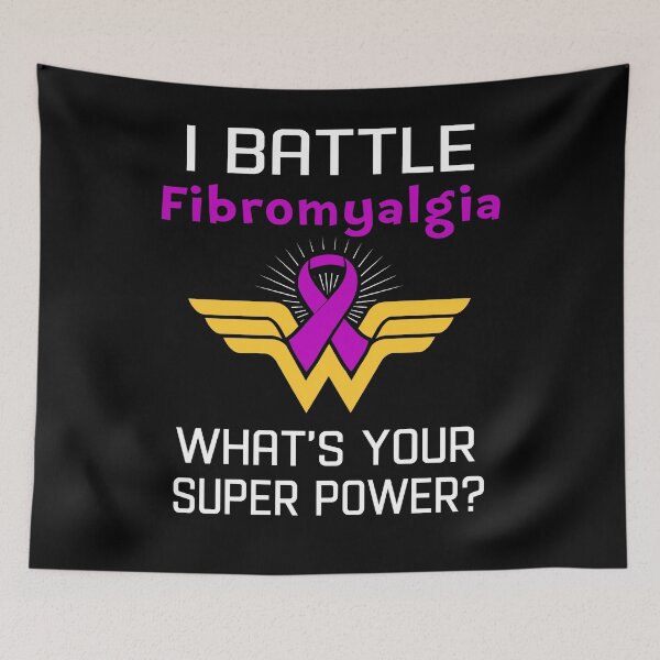 Item preview, I Battle Fibromyalgia What's Your Super Power Support Fibromyalgia Warrior Gifts  designed and sold by Sabfit.