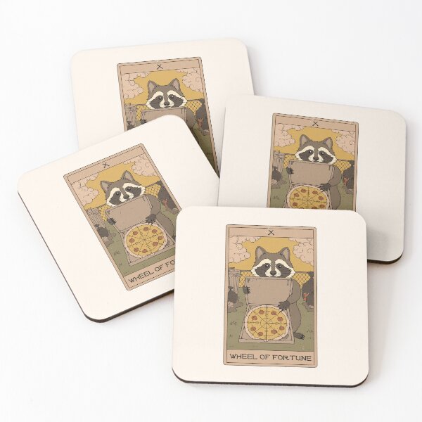 Item preview, Wheel of Fortune - Raccoons Tarot designed and sold by Thiago Corrêa.