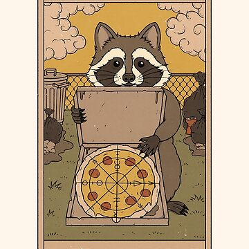 Artwork thumbnail, Wheel of Fortune - Raccoons Tarot by Thiago Corrêa