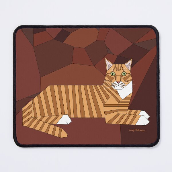Item preview, Geometric Orange Tabby Cat designed and sold by Caseymakesart.