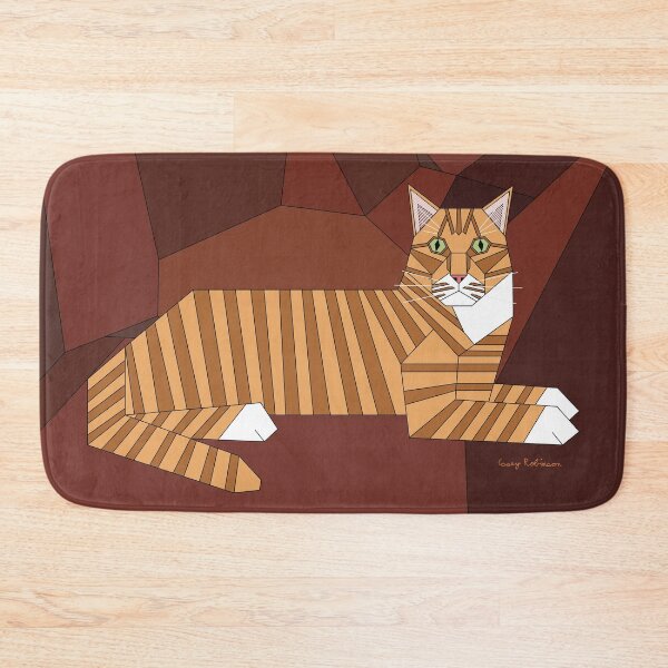 Item preview, Geometric Orange Tabby Cat designed and sold by Caseymakesart.