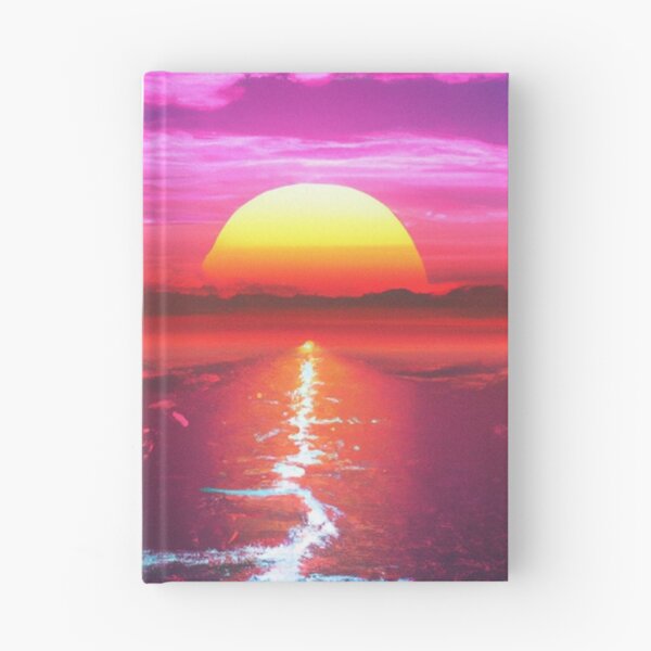 Item preview, synthwave style sunset above the reflecting water of the sea digital art created in collaboration with dall-e designed and sold by xostarboyxo.