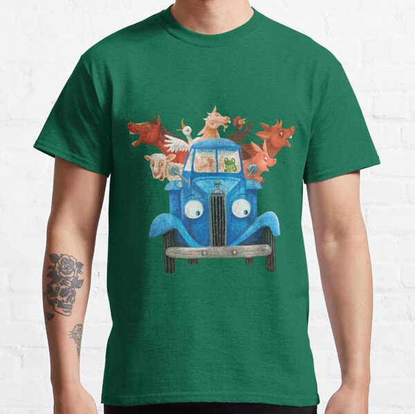 Little blue truck with farm animals classic illustration Classic T-Shirt
